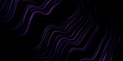 Dark Purple vector background with bows. Abstract gradient illustration with wry lines. Smart design for your promotions.