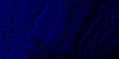 Dark BLUE vector texture with wry lines. Colorful geometric sample with gradient curves. Best design for your ad, poster, banner.