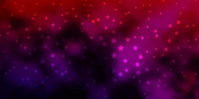 Dark Pink, Red vector background with small and big stars. Colorful illustration with abstract gradient stars. Pattern for websites, landing pages.