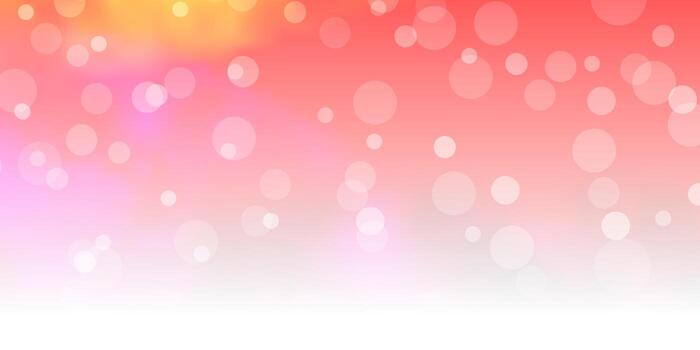Light Pink, Yellow vector background with circles. Abstract decorative design in gradient style with bubbles. Design for posters, banners.