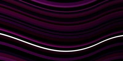 Dark Purple vector template with curved lines. Colorful illustration with curved lines. Template for your UI design.