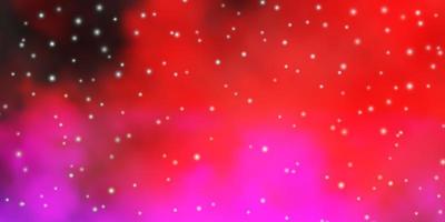 Light Pink, Red vector background with small and big stars. Modern geometric abstract illustration with stars. Pattern for new year ad, booklets.