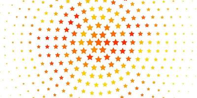 plantilla de vector de color rosa claro, amarillo con estrellas de neón. Ilustración abstracta geométrica moderna con estrellas. patrón para envolver regalos.