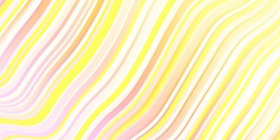 patrón de vector de color rosa claro, amarillo con líneas curvas. Ilustración abstracta con arcos degradados. diseño inteligente para tus promociones.