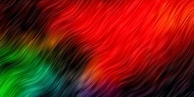 Dark Multicolor vector pattern with wry lines. Illustration in abstract style with gradient curved. Smart design for your promotions.