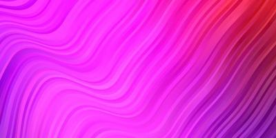 Light Pink, Red vector backdrop with circular arc. Illustration in halftone style with gradient curves. Pattern for websites, landing pages.