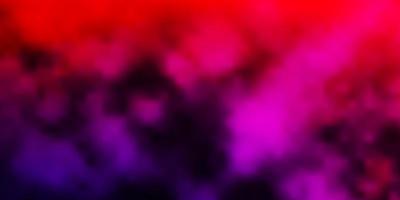 Dark Pink, Red vector pattern with clouds. Colorful illustration with abstract gradient clouds. Template for websites.