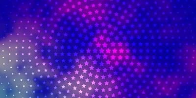 diseño de vector de color rosa claro, azul con estrellas brillantes. Ilustración colorida con estrellas de degradado abstracto. tema para teléfonos celulares.