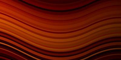 Dark Orange vector template with curved lines. Colorful illustration, which consists of curves. Template for cellphones.