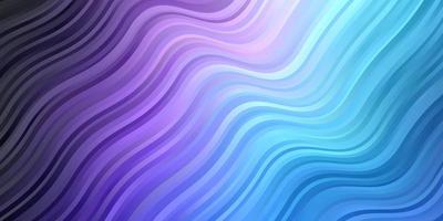 Dark Pink, Blue vector background with curved lines. Abstract gradient illustration with wry lines. Pattern for websites, landing pages.