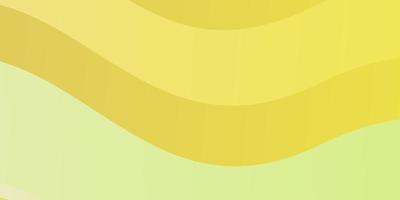 Light Green, Yellow vector background with curves. Colorful illustration with curved lines. Pattern for commercials, ads.