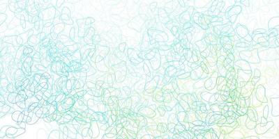 Light blue, green vector background with random forms.