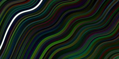 Dark Multicolor vector template with curved lines. Colorful illustration in abstract style with bent lines. Pattern for busines booklets, leaflets