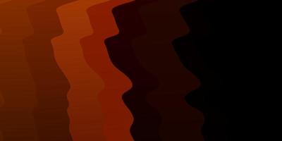 Fondo de vector naranja oscuro con líneas dobladas. Ilustración abstracta con líneas de degradado bandy. mejor diseño para su anuncio, cartel, banner.