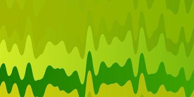 Light Green, Yellow vector backdrop with circular arc. Illustration in halftone style with gradient curves. Template for your UI design.