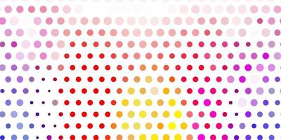 Light red, yellow vector backdrop with dots.