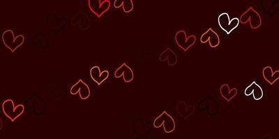 Light Red, Yellow vector backdrop with sweet hearts.