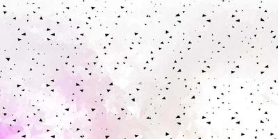 Light pink vector abstract triangle background.