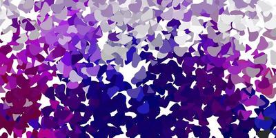 Light purple, pink vector background with random forms.