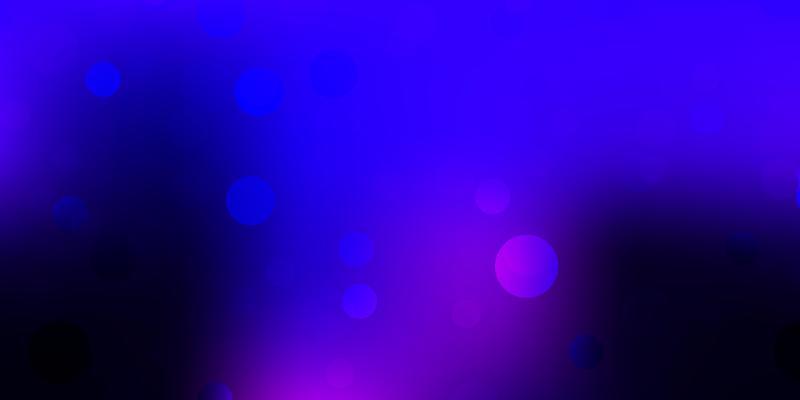 Dark purple, pink vector background with random forms.