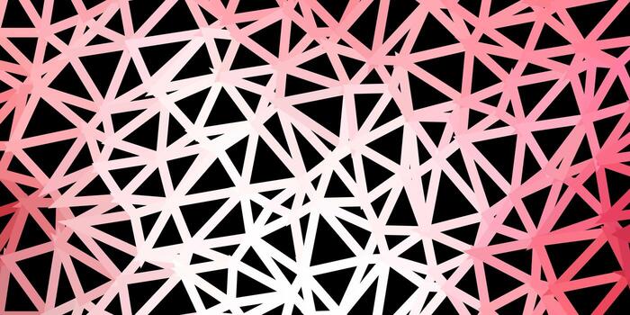Light pink, red vector abstract triangle background.