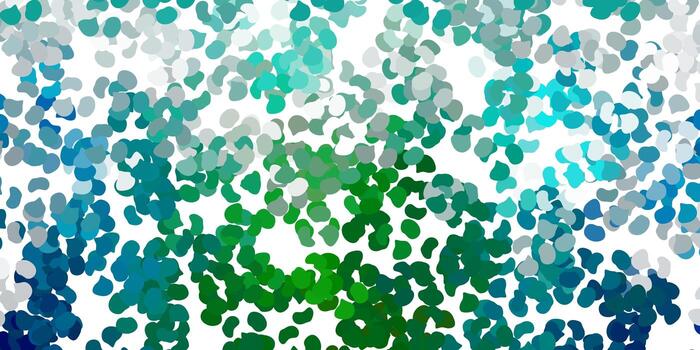 Light blue, green vector pattern with abstract shapes.
