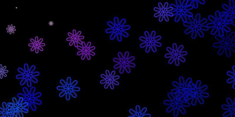 Dark Pink, Blue vector background with random forms.