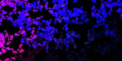 Dark pink, blue vector pattern with abstract shapes.