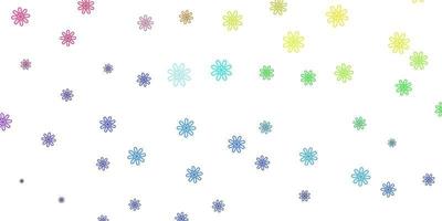 Light Multicolor vector natural artwork with flowers.