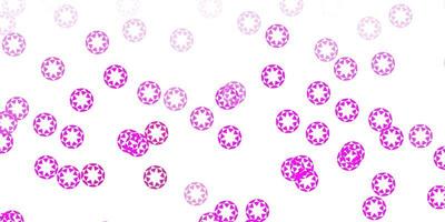 Light pink vector background with bubbles.