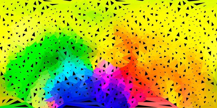 textura de polígono degradado vectorial multicolor claro. vector