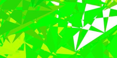 Light green, yellow vector texture with random triangles.