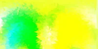 Light green, yellow vector abstract triangle texture.