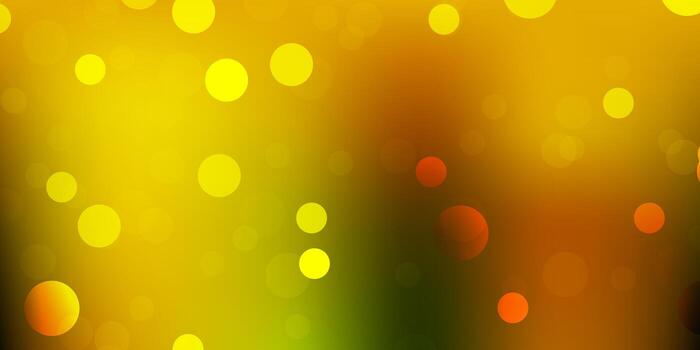 Light green, yellow vector pattern with abstract shapes.