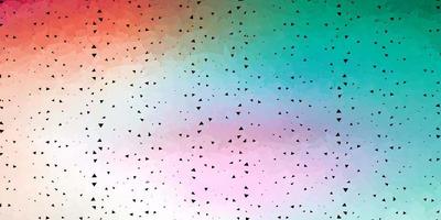 Light green, red vector abstract triangle pattern.