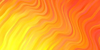 Light Red, Yellow vector background with wry lines.