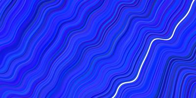 textura de vector azul claro con líneas curvas.