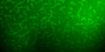 Dark green vector backdrop with a batch of hexagons.