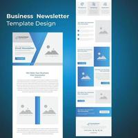 Responsive business email template vector