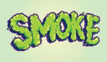 Lettering Smoke Typeface Pop art vector