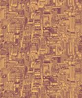 Hand drawn seamless pattern with big city New York vector