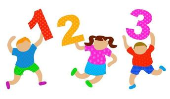 Number Learning Kids vector