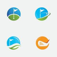 golf, logotipo, vector, icono, acción, ilustración vector