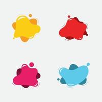 Set modern fluid liquid flat design vector