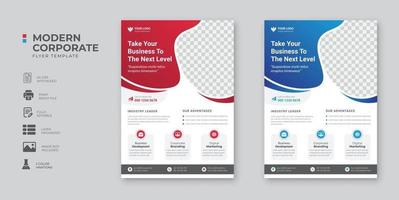 Corporate Business flyer template vector design, Flyer Template Geometric shape used for business poster layout, IT Company flyer, corporate banners, and leaflets. Graphic design layout with triangle