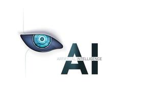 Artificial Intelligence Logo. Artificial Intelligence and Machine Learning Concept. Vector symbol AI.