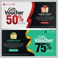 Gift voucher template with clean and modern pattern vector graphic