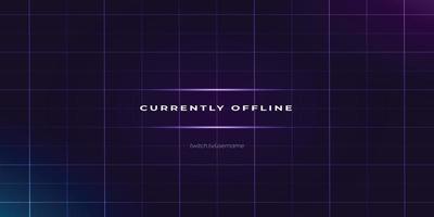 neon lines twitch offline background design vector