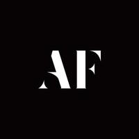 AF Logo Letter Initial Logo Designs Template vector