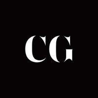 CG Logo Letter Initial Logo Designs Template vector